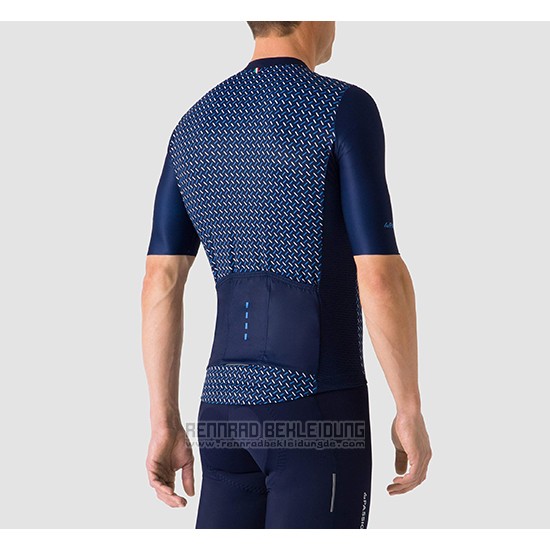 2019 Fahrradbekleidung La Passione Blau Trikot Kurzarm und Tragerhose